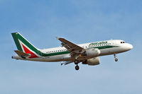 EI-IMX @ EGLL - Airbus A319-111 [5424] (Alitalia) Home~G 04/07/2015. On approach 27L.
