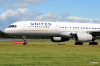 N19117 @ EGPH - Taxy for departure rwy 06 for return to Newark from Edinburgh EGPH - by Clive Pattle
