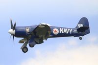F-AZXJ @ LFSX - Hawker Sea Fury FB.11, Short approach rwy 29, Luxeuil-Saint Sauveur Air Base 116 (LFSX) Air show 2015 - by Yves-Q