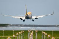 F-GZTD @ LFRB - Boeing 737-73V, On final Rwy 25L, Brest-Bretagne Airport (LFRB-BES) - by Yves-Q