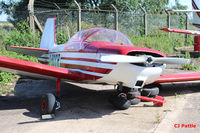 G-BCCR @ EGBG - In a poor state at Leicester EGBG with damage to the port undercarriage. - by Clive Pattle