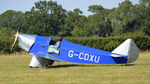 G-CDXU @ EGTH - 1. G-CDXU returning home after the Mock Air Race at the Shuttleworth Wings and Wheels Airshow, Aug. 2015.