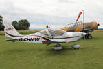 G-CHMW @ X5FB - Aerotechnik EV-97 Eurostar SL at Fishburn Airfield, July 25th 2015. - by Malcolm Clarke