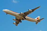 EC-GJT @ EGLL - Airbus A340-313 [145] (Iberia) Home~G 07/07/2015. On approach 27R.
