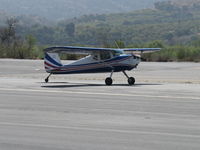 N77J @ SZP - Cessna 140, landing roll Rwy 22 - by Doug Robertson