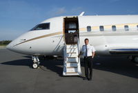 N601PR @ EGLF - Capt Rupert De Las Casas - Chief Pilot for PGA Golfer Retief Goosen's private jet on ground Farnborough