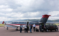 G-GMAD @ EGEO - At Oban Airport with a private charter from Paris.