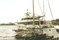 N97PM - Seen on the back of a luxury yacht in Palma harbour, Menorca 2001 - by Pete