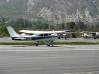 N8206M @ SZP - 1976 Cessna 182P SKYLANE, Continental O-470-S 230 Hp, takeoff roll Rwy 22 - by Doug Robertson