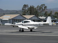 N4929K @ SZP - 1949 Ryan NAVION A, Continental E225 listed, tip tanks, other mods, beautiful appearance for a 66 year-old, short landing roll with flaps Rwy 22 - by Doug Robertson