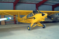 G-BPJG @ EGTW - Piper PA-18-150 Super Cub [18-8350] Oaksey Park~G 17/03/2004 - by Ray Barber