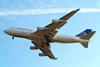 N128UA @ EGLL - Boeing 747-422 [30023] (United Airlines) Home~G 31/07/2015. On approach 27R.
