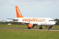 G-EZAX @ LFRB - Airbus A319-111, Taxiing to holding point rwy 25L, Brest-Bretagne Airport (LFRB-BES) - by Yves-Q