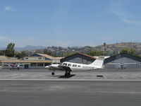 N3040M @ SZP - 1979 Piper PA-34-200T SENECA II, two Continental TSIO-360-E turbocharged, counter-rotating 200 Hp engines, landing roll Rwy 22 - by Doug Robertson