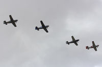 G-BULL @ EGBP - Bulldog, seen in formation with, G-AXNS, G-BCUS, G-BXHA, run and break runway 26.