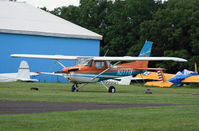 N3777V @ 9N1 - This colorful 1975-vintage Cessna 150 belongs to a local flying club.  It is seen at Van Sant Airport, Erwinna, PA. - by Daniel L. Berek
