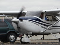 N2214L @ KRHV - A locally based 2005 Cessna 182T getting ready to taxi out for departure at Reid Hillview Airport, CA. - by Chris Leipelt
