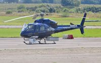 G-SCHZ @ EGFH - Visiting Twin Squirrel operated by Veritair Aviation. Previously registered ZS-HND. - by Roger Winser