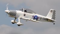G-CIBM @ EGFH - Resident Vans RV-8 departing Runway 22. - by Roger Winser