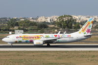 PH-HZG @ LMML - B737-800 PH-HZG Transavia Holland in the special coloured livery. - by Raymond Zammit