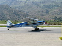N2573J @ SZP - 1979 Piper PA-18-150 SUPER CUB, Lycoming O-320 150 Hp, landing roll Rwy 22 - by Doug Robertson