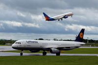 D-AIRH @ EGCC - Taxy to the terminal at Manchester Airport EGCC - by Clive Pattle