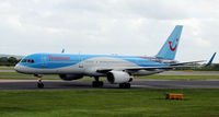 G-OOBA @ EGCC - Heading for the gates after arrival at Manchester Airport EGCC - by Clive Pattle