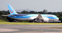 G-TUII @ EGCC - Taxy for departure Manchester Airport EGCC - by Clive Pattle