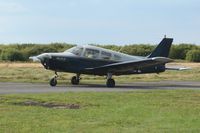 G-BEBZ @ EGFH - Visiting Cherokee Warrior II. Previously registered N6193J. - by Roger Winser