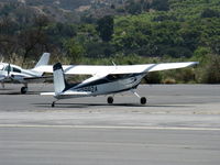N2982A @ SZP - 1953 Cessna 180, Continental O-470-A 225 Hp, 1st year of production, taxi aross Rwy 22 - by Doug Robertson