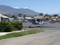 N2982A @ SZP - 1953 Cessna 180, Continental O-470-A 225 Hp, 1st year of production, arriving at Fuel Dock - by Doug Robertson