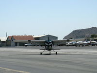 N2982A @ SZP - 1953 Cessna 180, Continental O-470-A 225 Hp, 1st year of production, taxi off the active - by Doug Robertson