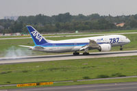 JA814A @ EDDL - Dreamliner touch down in Duesseldorf - by Günter Reichwein
