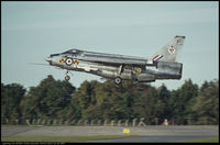 XN788 - P of 92SQ landing at Gutersloh Germany - by Gerrit van de Veen