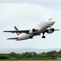 F-GKXM @ EGCC - Paris bound action at Manchester EGCC - by Clive Pattle