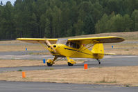 N4457H @ PLU - 1948 Piper taxing in for the Cubs and Classics event at Thun Field. - by Eric Olsen