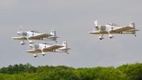 G-VFDS @ EGFH - Raven 2 of Team Raven. Departing Runway 22 to display at the Dawlish Air Show. Ravens 4 and 5 are out of shot. - by Roger Winser