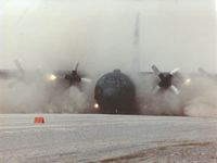 78-0807 - 78-0807 in the dirt at Fort Chaffee. - by Air National Guard photo journalist, name unknown, for the Airlifter.