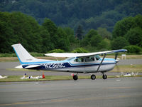 N2365C @ KRNT - Cessna R182 during engine warm up. - by Eric Olsen