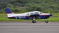 G-BKCC @ EGFH - Visiting Cherokee Archer operated by DR Flying Club. - by Roger Winser