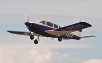 G-BKCC @ EGFH - Visiting Cherokee Archer operated by DR Flying Club departing Runway 22. - by Roger Winser