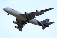 HS-TGB @ EGLL - Boeing 747-4D7 [32370] (Thai Airways) Home~G 14/06/2013.On approach 27R.