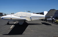 N7948D @ KRHV - Locally-based 1957 Beechcraft H35 Bonanza (with cover) parked on the Nice Air ramp at Reid Hillview Airport, San Jose, CA. - by Chris Leipelt