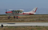 N3891G @ KSQL - 1967 Cessna TU206B from Vista, CA landing @ San Carlos Airport, CA - by Steve Nation