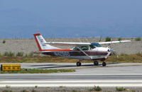 N42560 @ KSQL - Washington State-based 1968 Cessna 182L taxiing to runway before heading for home @ San Carlos Airport, CA - by Steve Nation