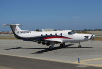N922WV @ KSQL - Locally-based Pilatus PC-12/47E performing final checks before take off @ San Carlos Airport, CA - by Steve Nation