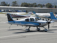 N60JH @ KSQL - Locally-based new build Cirrus SR22T (s/n 0529) @ San Carlos Airport, CA (this is not a Cessna 441!) - by Steve Nation