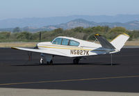 N5827K @ KAPC - Arizona-based 1965 Beech S35 on transient ramp @ Napa County Regional Airport, CA - by Steve Nation
