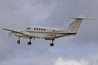 G-MEGN @ EGFF - Super Kingair, Dragonfly Aviation Services Ltd, previously N3218V, SU-ZBA, N65LA, seen shortly after departing runway 30 on a local sortie.
