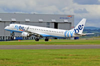 G-FBEG @ EGFF - Embraer 195, Flybe, previously PT-SQO, callsign Jersey 9TY, seen shortly after departing runway 30, en-route to Düsseldorf.